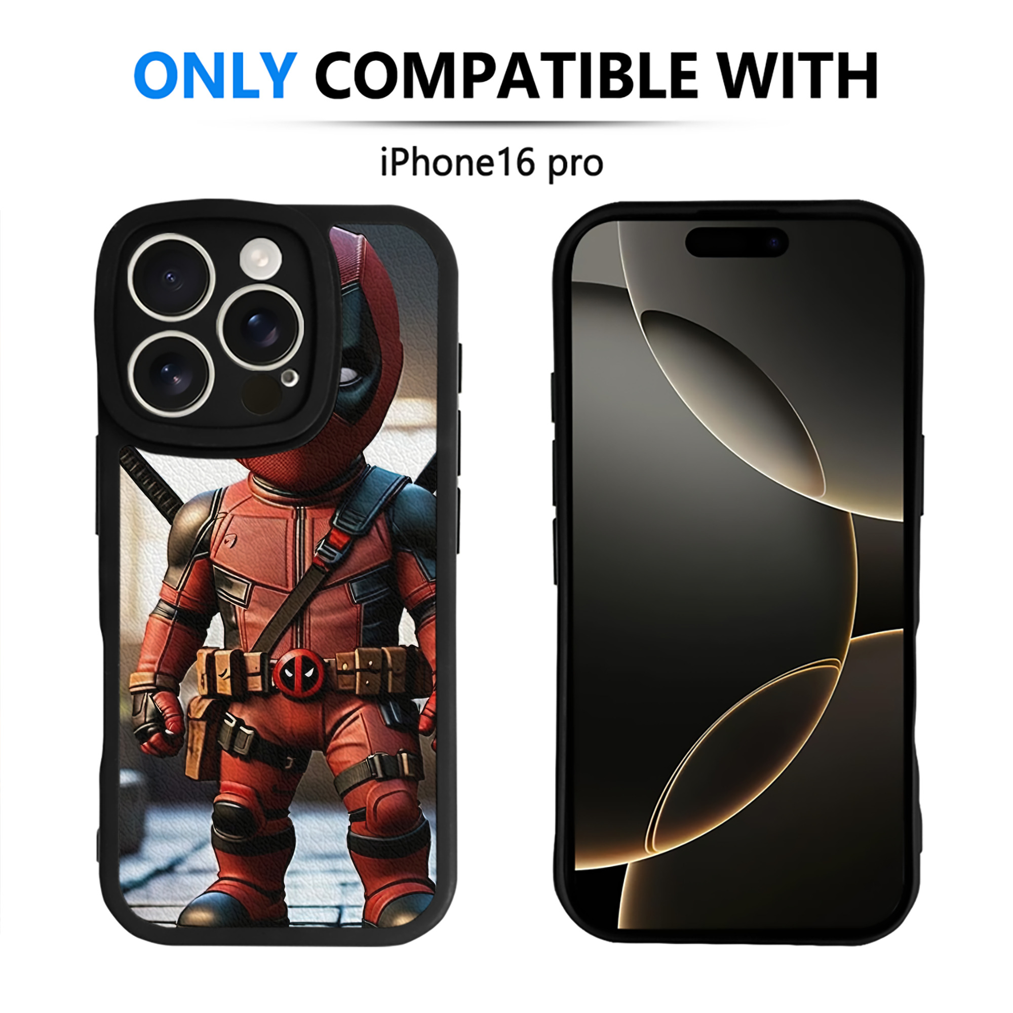 Deadpool デッドプール 【iPhone 16シリーズ対応】シリコンスマホケース（レザー調） 材質：シリコン
